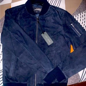 Slate & Stone Blue Suede Bomber